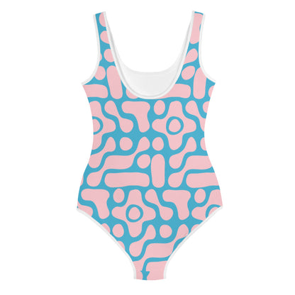Pink and Blue Extravaganza Kids Big Girls Swimsuit FABVOKAB