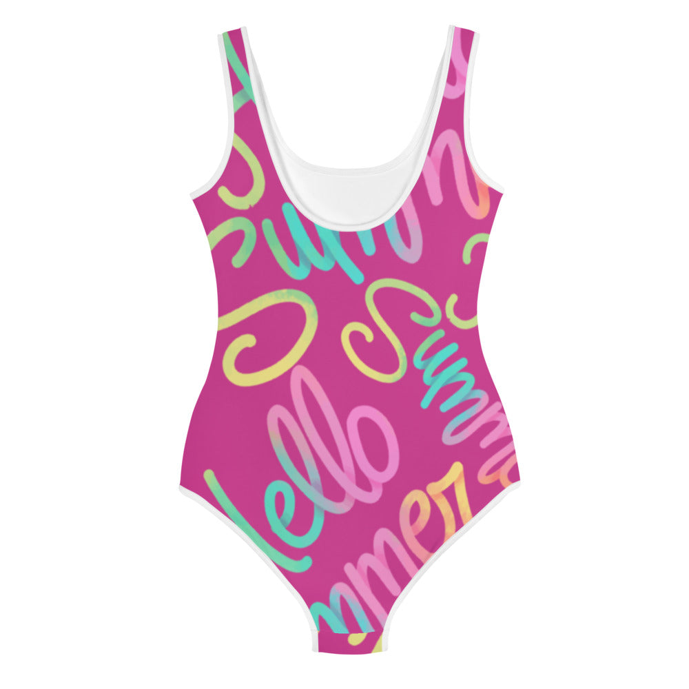 Summer Kids Big Girls Teen Swimsuit (pink) FABVOKAB