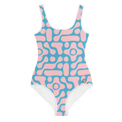 Pink and Blue Extravaganza Kids Big Girls Swimsuit FABVOKAB