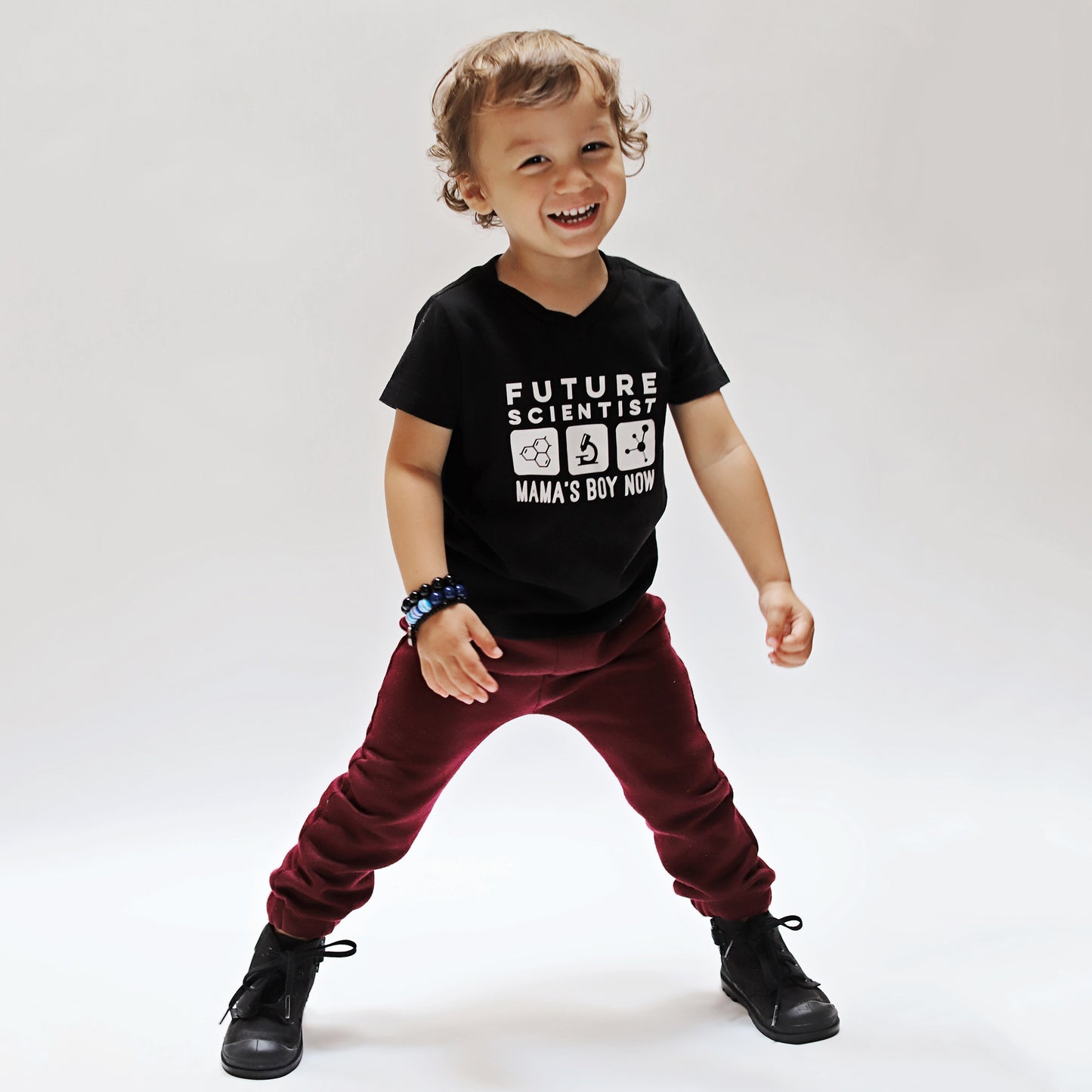 FUTURE SCIENTIST MAMA'S BOY NOW Short Sleeve T-shirt FABVOKAB