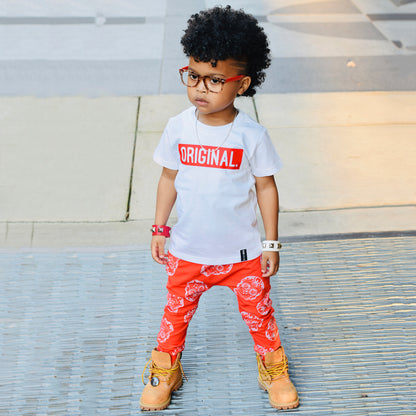 ORIGINAL in Red Short Sleeve Kids, Boys, Girls, Teen T-shirt FABVOKAB