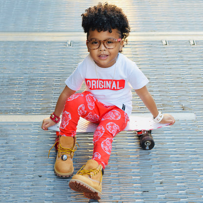 ORIGINAL in Red Short Sleeve Kids, Boys, Girls, Teen T-shirt FABVOKAB