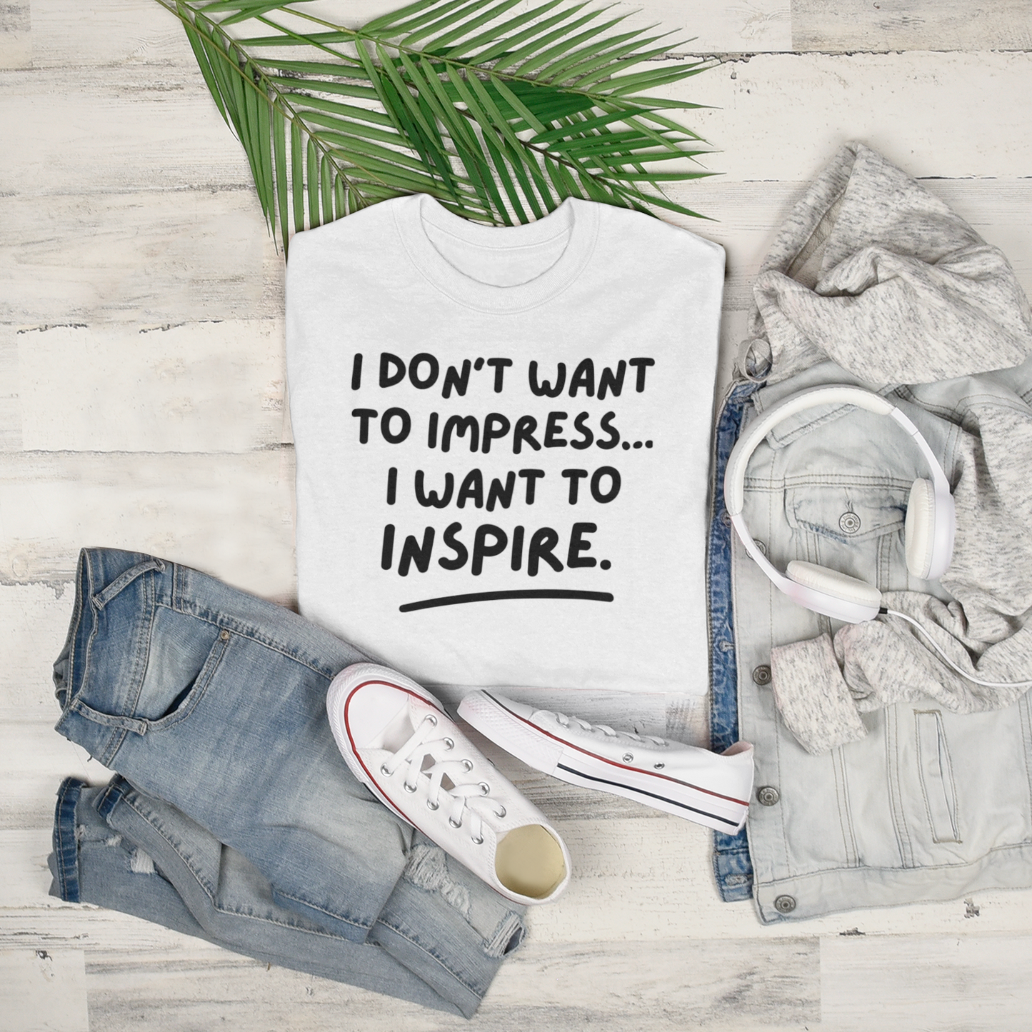 I don't want to impress I want to Inspire  Kids, Girls, Teen Short Sleeve T-shirt FABVOKAB