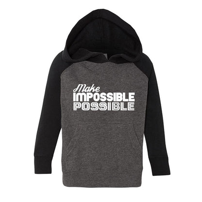 MAKE IMPOSSIBLE POSSIBLE UNISEX KIDS, TEEN, BOYS, GIRLS HOODIE FABVOKAB
