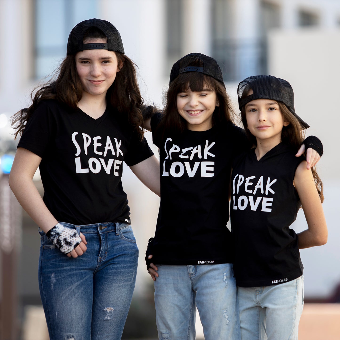 SPEAK LOVE Kids, Girls, Boys Short Sleeve T-shirt FABVOKAB