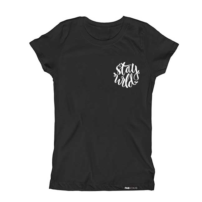 STAY WILD Kids, Teen Short Sleeve T-shirt FABVOKAB
