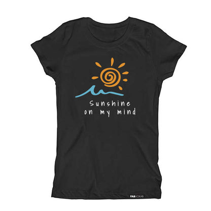 SUNSHINE ON MY MIND Summer Kids Girls Boys Teen T-Shirt FABVOKAB