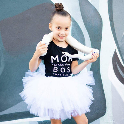 MOM THINKS SHE IS A BOSS Short Sleeve T-shirt FABVOKAB