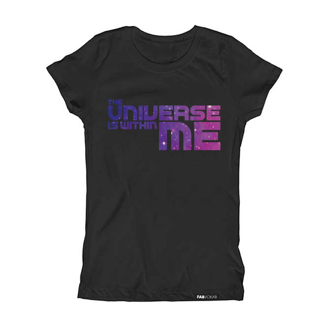 The Universe is within ME Kids Galaxy design Short Sleeve T-shirt FABVOKAB